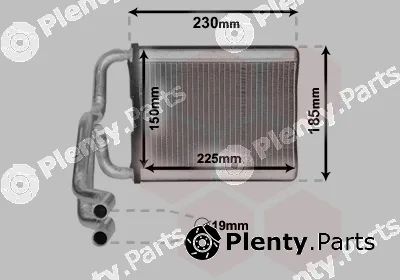 Van Wezel 82006313 — Heat Exchanger, interior heating