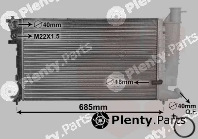 Van Wezel 09002121 — Radiator, engine cooling