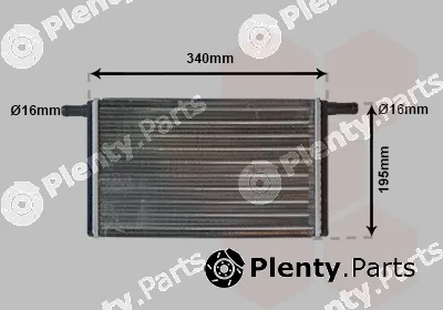 Van Wezel 58006068 — Heat Exchanger, interior heating