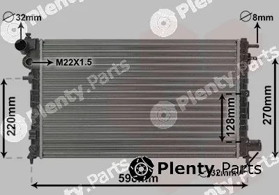Van Wezel 09002120 — Radiator, engine cooling