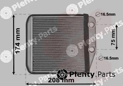 Van Wezel 17006416 — Heat Exchanger, interior heating