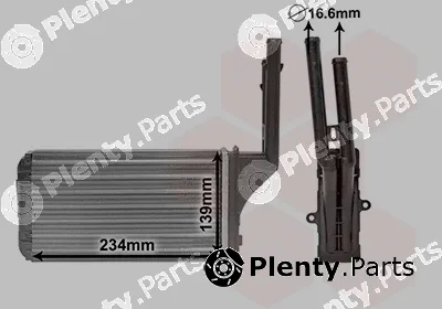 Van Wezel 40006049 — Heat Exchanger, interior heating