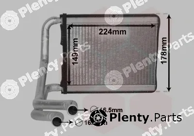 Van Wezel 83006222 — Heat Exchanger, interior heating