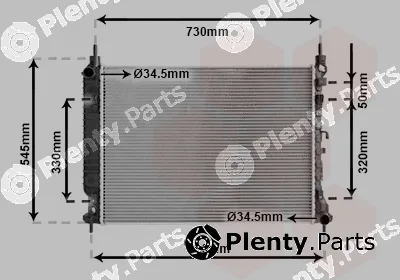 Van Wezel 37012706 — Radiator, engine cooling