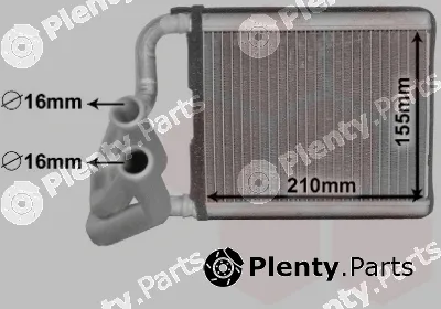 Van Wezel 83016701 — Heat Exchanger, interior heating