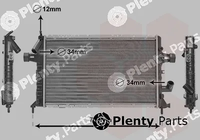 Van Wezel 37012294 — Radiator, engine cooling