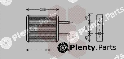 Van Wezel 83006043 — Heat Exchanger, interior heating