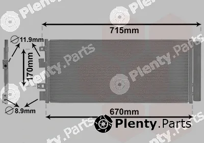 Van Wezel 37005690 — Condenser, air conditioning