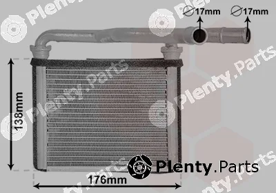 Van Wezel 27006278 — Heat Exchanger, interior heating