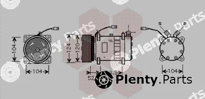 Van Wezel 0100K095 — Compressor, air conditioning