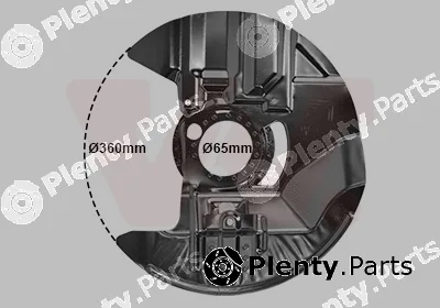 Van Wezel 0647372 — Splash Guard, brake disc