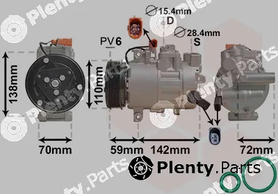 Van Wezel 0300K411 — Compressor, air conditioning *** IR PLUS ***