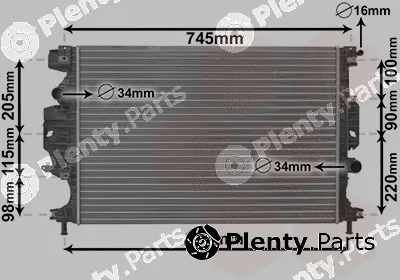 Van Wezel 18012713 — Radiator, engine cooling