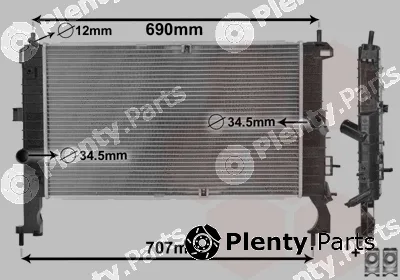 Van Wezel 37002346 — Radiator, engine cooling