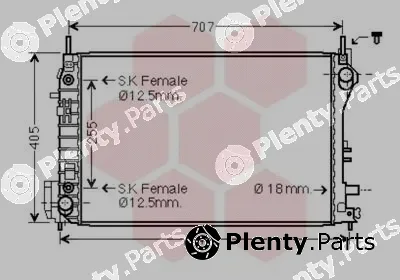 Van Wezel 37002559 — Radiator, engine cooling