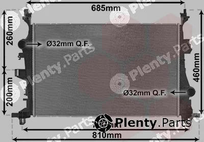 Van Wezel 17012701 — Radiator, engine cooling