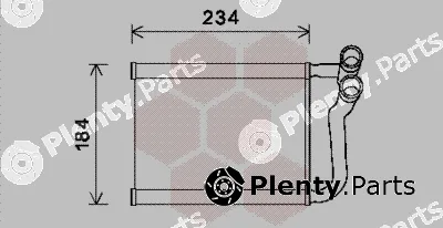 Van Wezel 82006253 — Heat Exchanger, interior heating