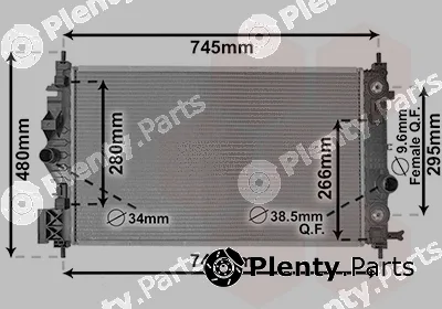 Van Wezel 37012707 — Radiator, engine cooling