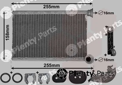 Van Wezel 43006551 — Heat Exchanger, interior heating