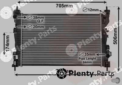 Van Wezel 01002119 — Radiator, engine cooling *** IR PLUS ***