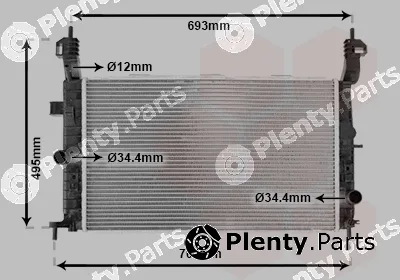Van Wezel 37002348 — Radiator, engine cooling