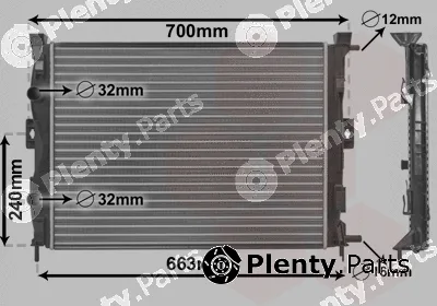 Van Wezel 43002306 — Radiator, engine cooling