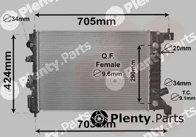 Van Wezel 08002043 — Radiator, engine cooling