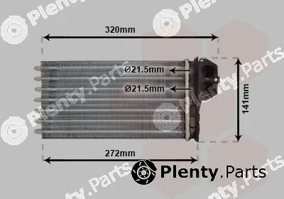 Van Wezel 40006356 — Heat Exchanger, interior heating