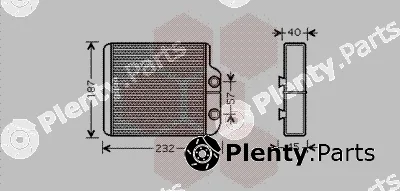 Van Wezel 53006368 — Heat Exchanger, interior heating