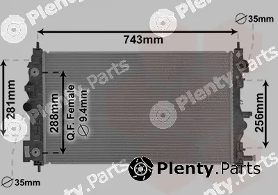 Van Wezel 08002046 — Radiator, engine cooling