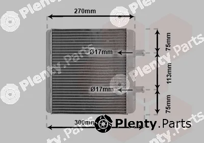 Van Wezel 28006048 — Heat Exchanger, interior heating