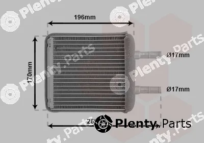 Van Wezel 82006216 — Heat Exchanger, interior heating