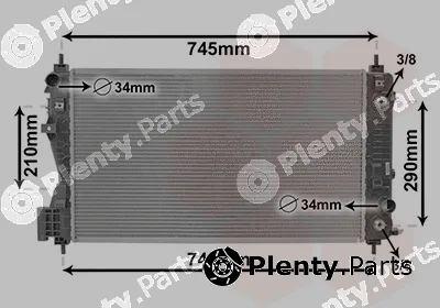 Van Wezel 37012714 — Radiator, engine cooling