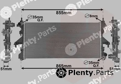 Van Wezel 17002453 — Radiator, engine cooling