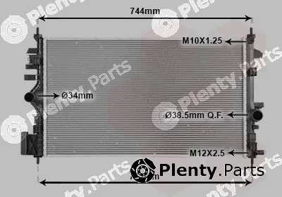 Van Wezel 37012709 — Radiator, engine cooling