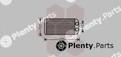 Van Wezel 53006557 — Heat Exchanger, interior heating