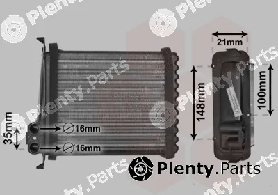 Van Wezel 59006085 — Heat Exchanger, interior heating