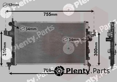 Van Wezel 37002380 — Radiator, engine cooling