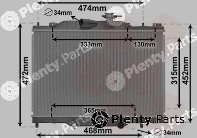 Van Wezel 27012700 — Radiator, engine cooling