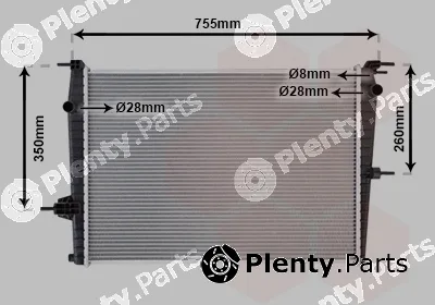 Van Wezel 43002458 — Radiator, engine cooling
