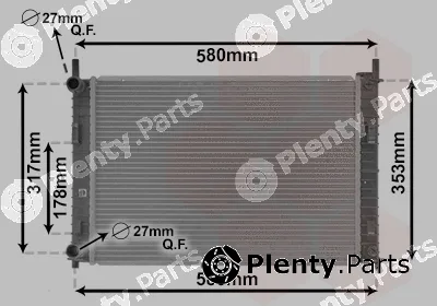 Van Wezel 18002324 — Radiator, engine cooling