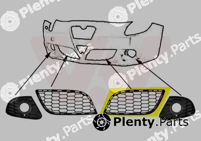 Van Wezel 0113595 — Ventilation Grilles, bumper