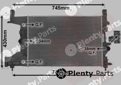 Van Wezel 37002545 — Radiator, engine cooling