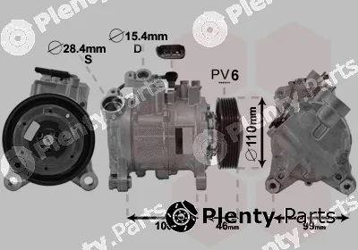 Van Wezel 0600K489 — Compressor, air conditioning