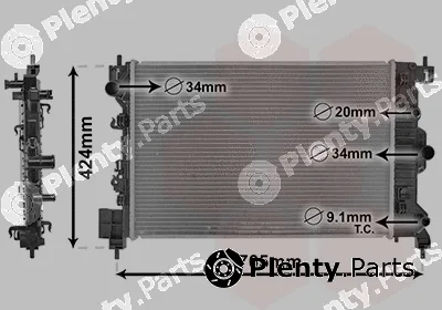 Van Wezel 37002666 — Radiator, engine cooling