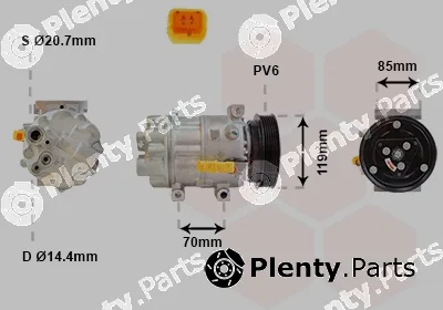 Van Wezel 0900K253 — Compressor, air conditioning
