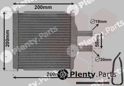 Van Wezel 81006088 — Heat Exchanger, interior heating
