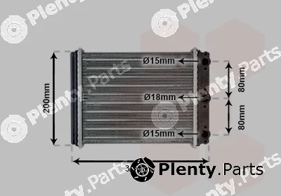 Van Wezel 30006107 — Heat Exchanger, interior heating