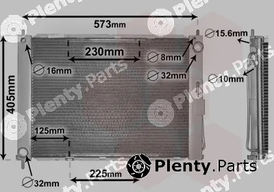 Van Wezel 4300M405 — Radiator, engine cooling