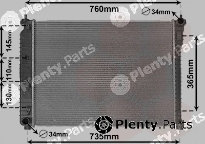 Van Wezel 37002435 — Radiator, engine cooling